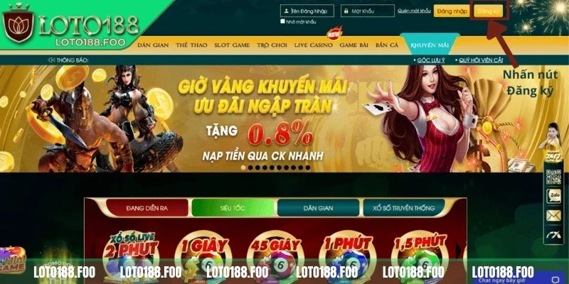 Đăng ký Loto188 để truy cập toàn bộ sản phẩm game